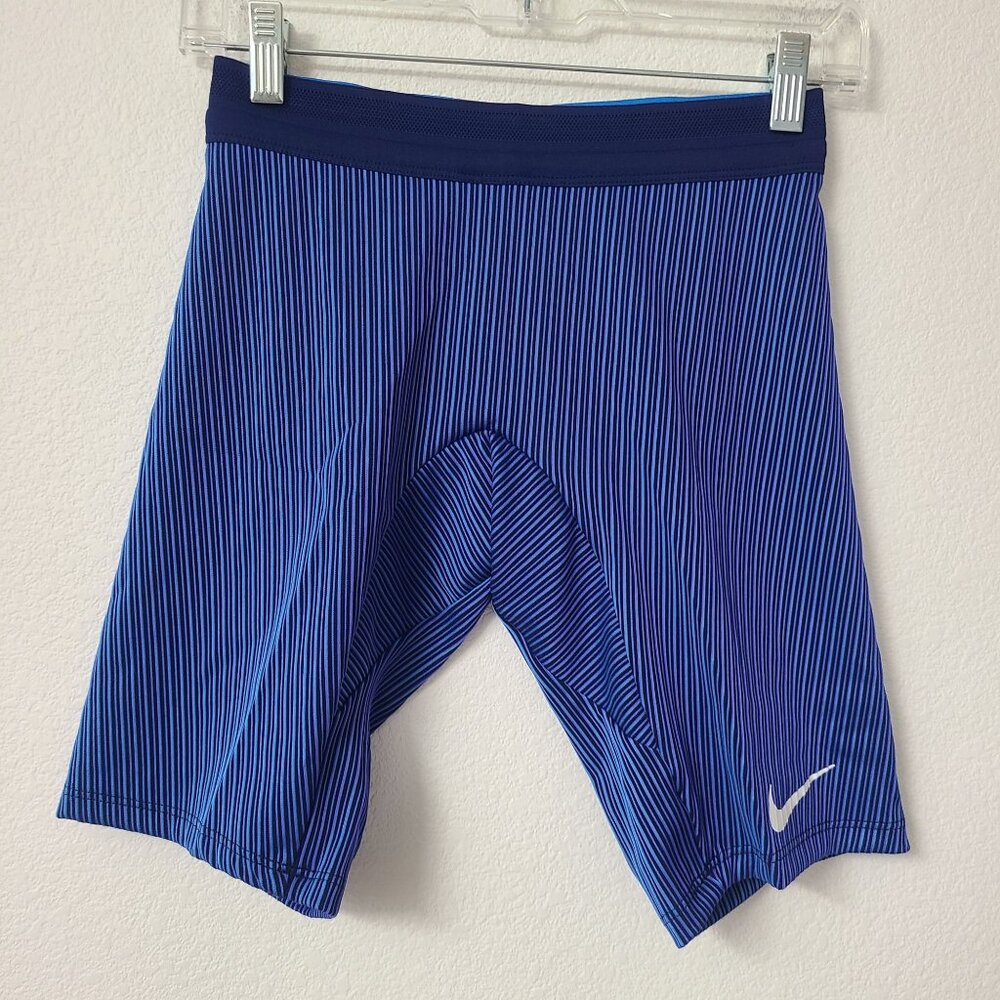 NEW Nike Womens Pro Elite 1/2 Length Running Racing Shorts AO8487-492 Size M Blu